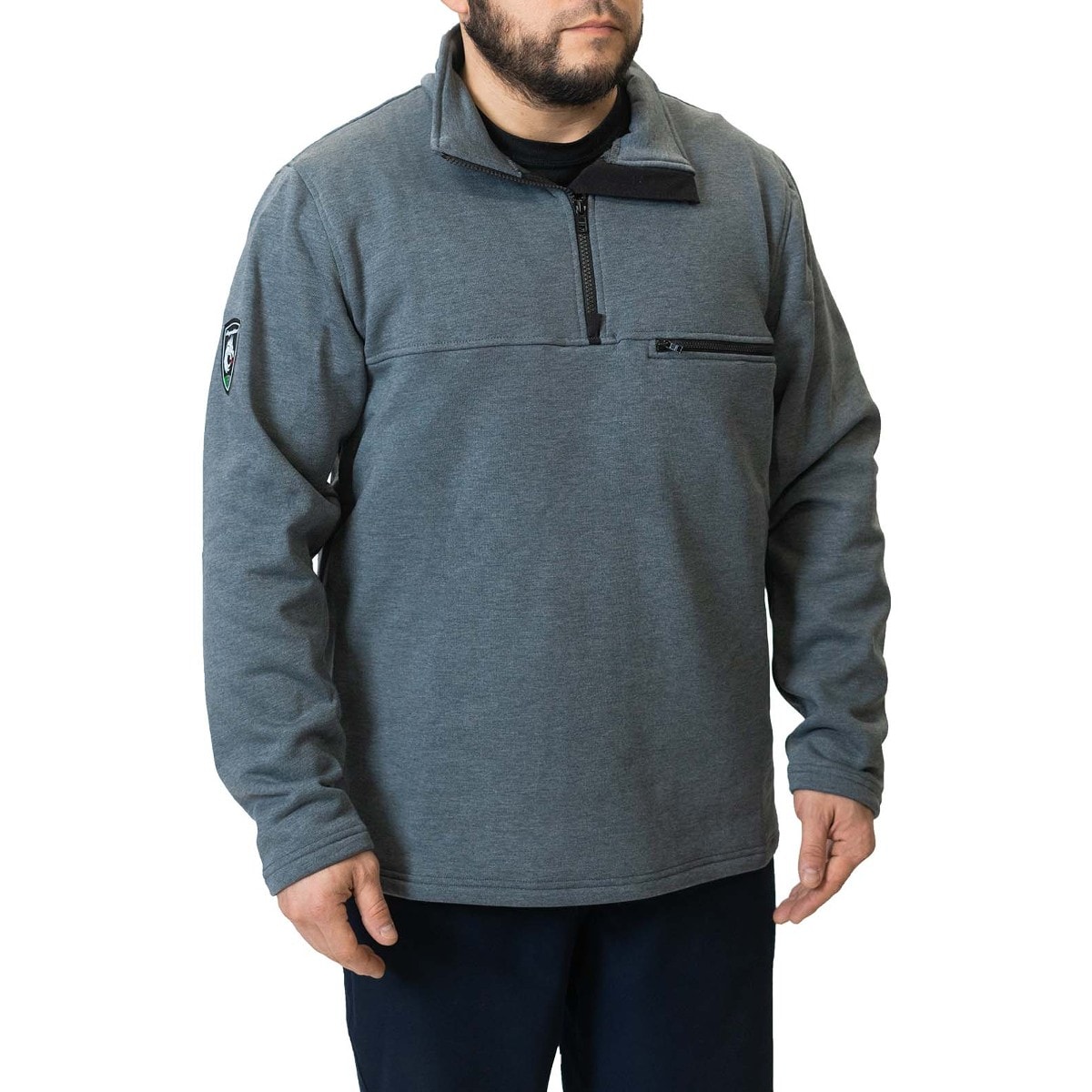 DragonWear Elements Quarter Zip Sweatshirt in Gray